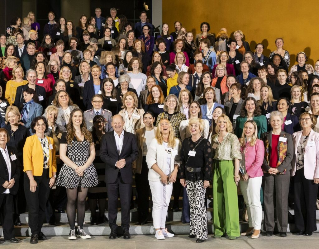 Empfang im Rahmen des Weltfrauentag im Bundeskanzleramt in Berlin, Deutschland, 06. März 2024

Credit: Bundeskanzleramt / bundesfoto / Christina Czybik